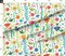 Spring Floral Bright Flowers Plants Colourful Hand Drawn Watercolor Insects Custom Printed Fabric by Spoonflower Various Fabrics by the Yard or Fat Quarter